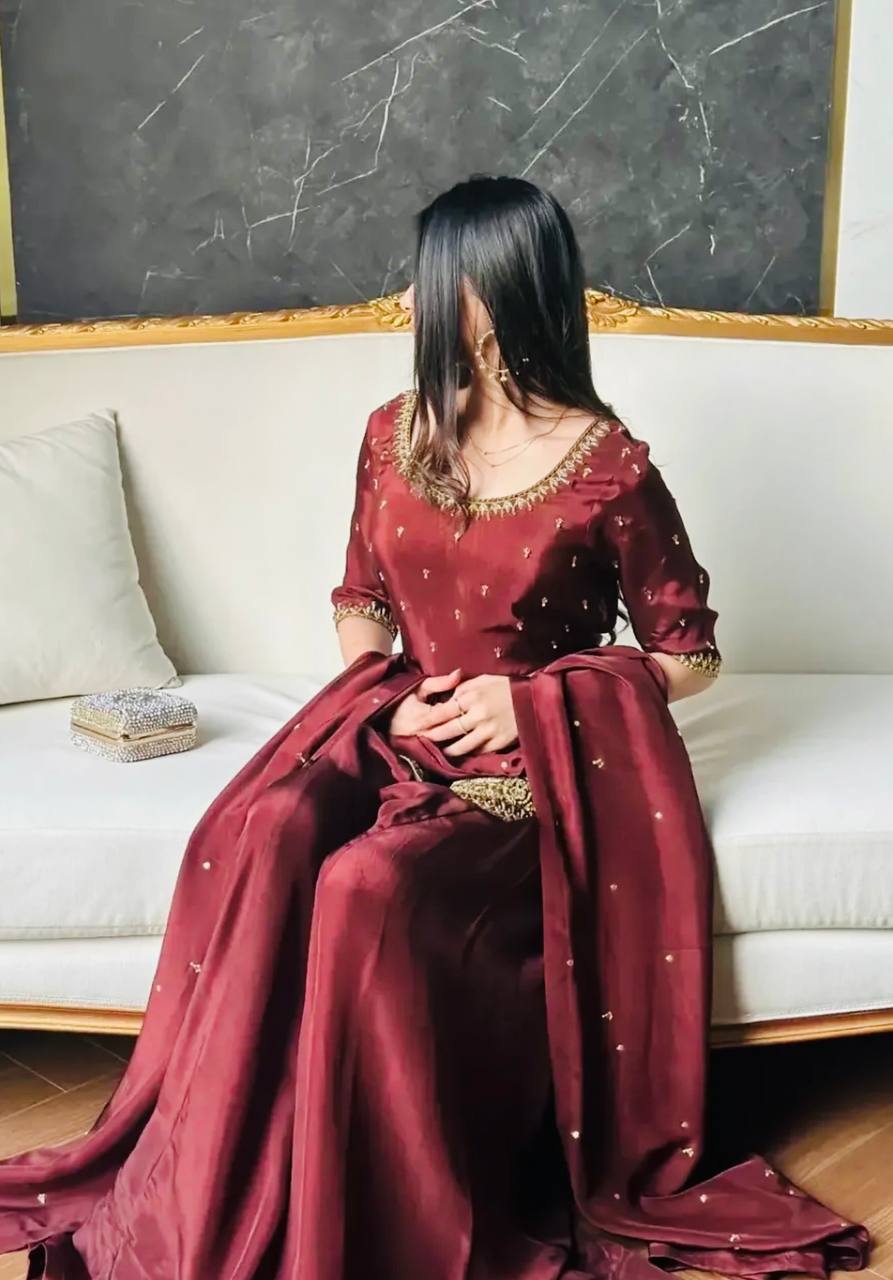 Bespoke Deep Crimson Heirloom Co-ord